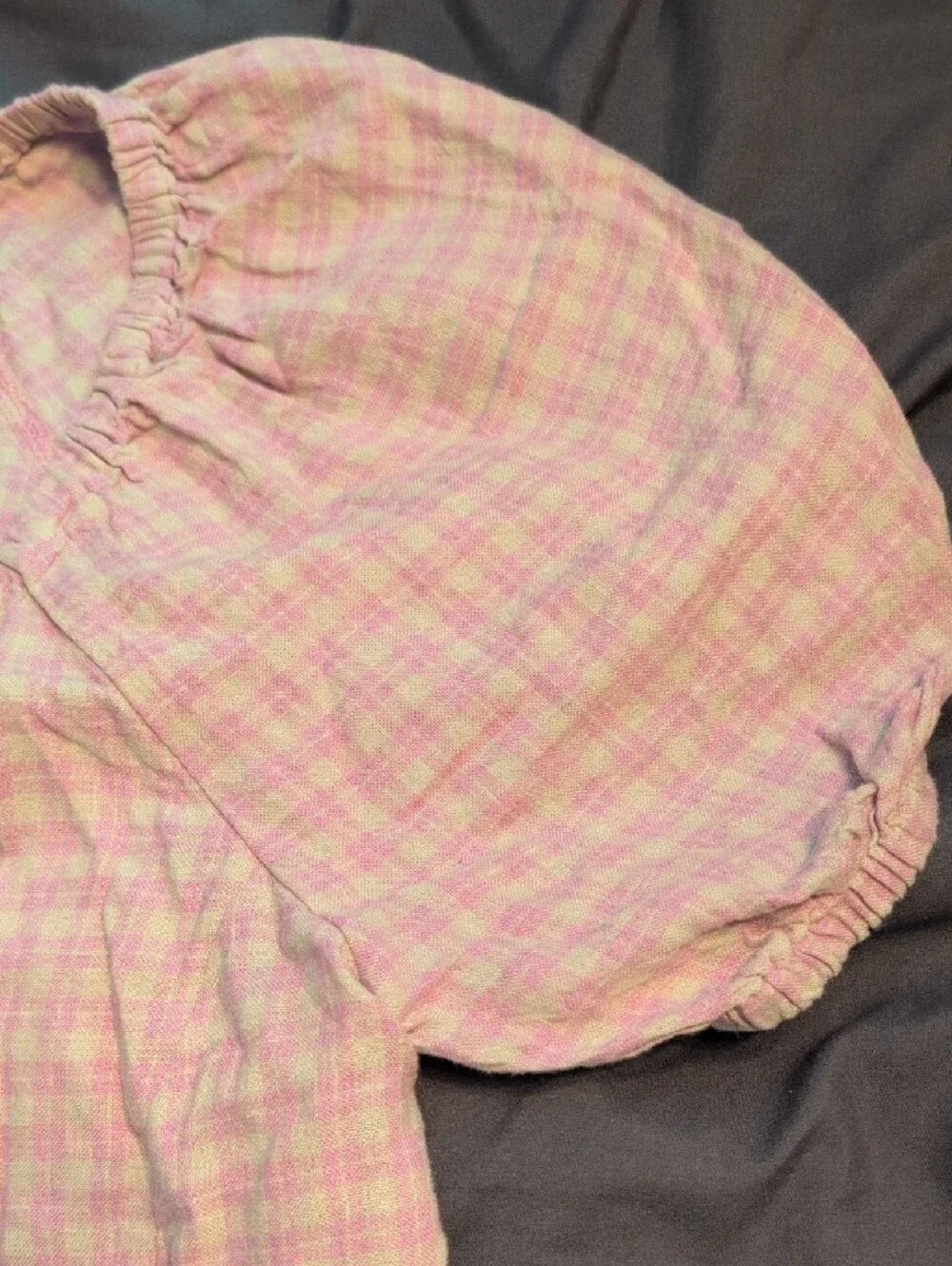 Madewell Pink Lavender Plaid Top